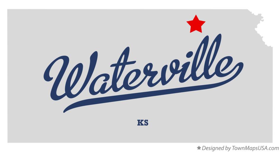 Map of Waterville Kansas KS