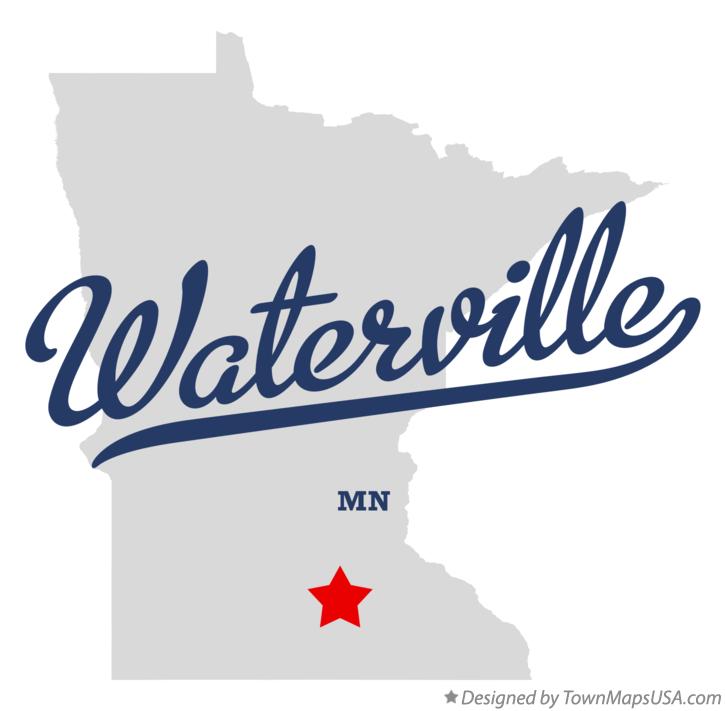 Map of Waterville Minnesota MN