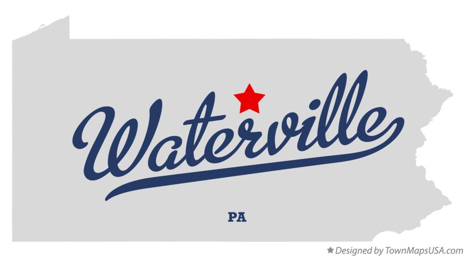Map of Waterville Pennsylvania PA