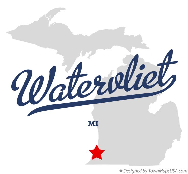 Map of Watervliet Michigan MI