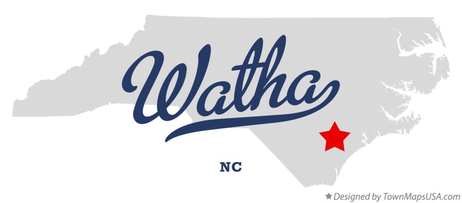 Map of Watha North Carolina NC