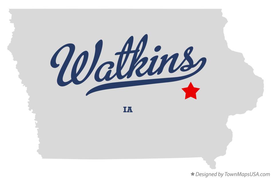 Map of Watkins Iowa IA