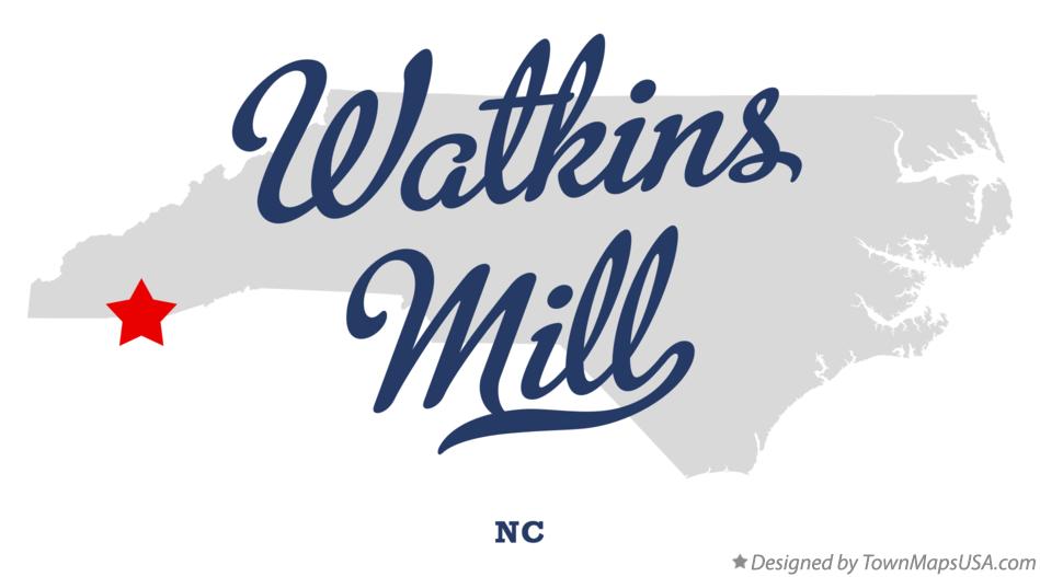 Map of Watkins Mill North Carolina NC