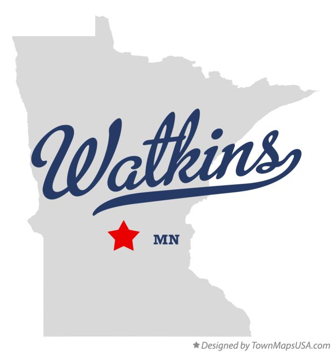 Map of Watkins Minnesota MN