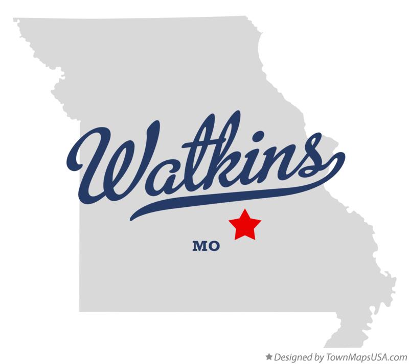 Map of Watkins Missouri MO