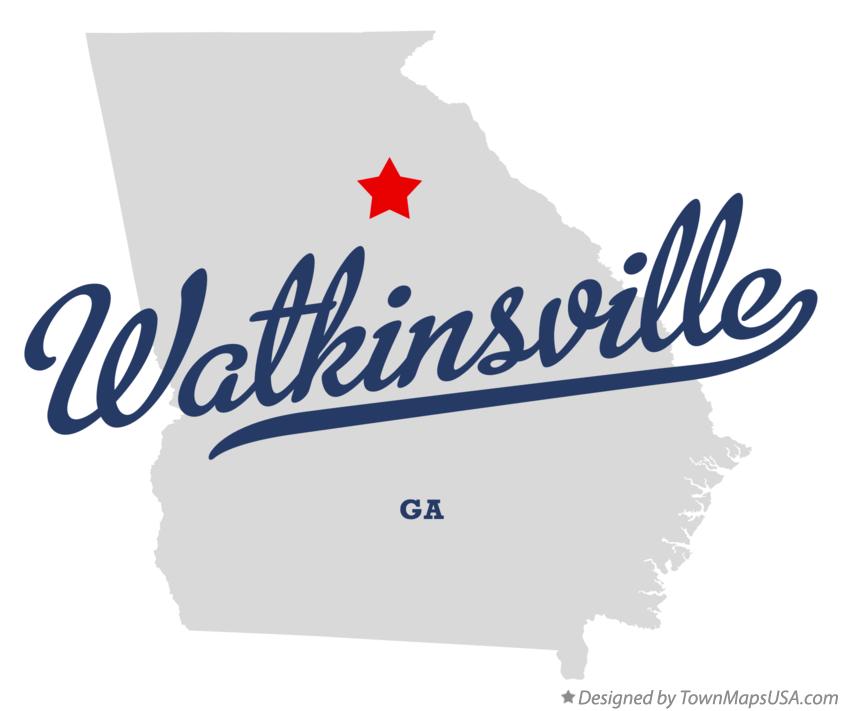Map of Watkinsville Georgia GA