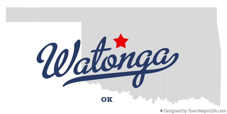 Map of Watonga Oklahoma OK