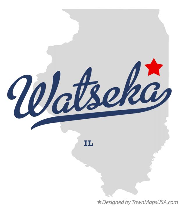 Map of Watseka Illinois IL