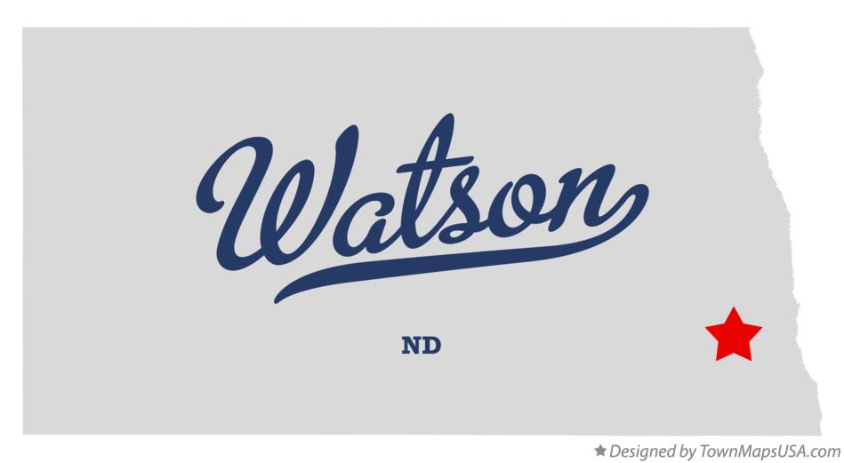 Map of Watson North Dakota ND