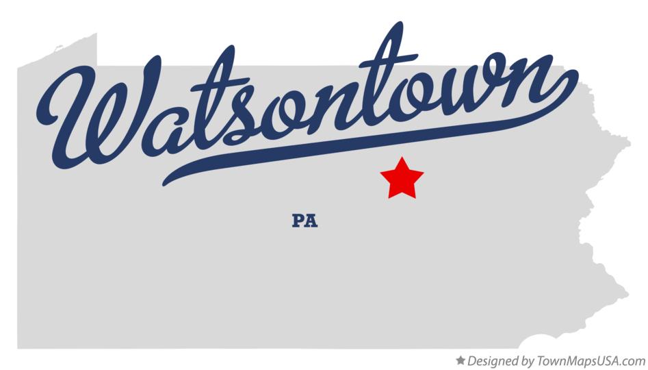 Map of Watsontown Pennsylvania PA