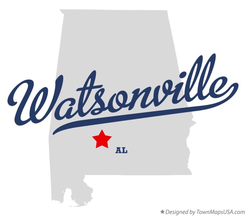 Map of Watsonville Alabama AL