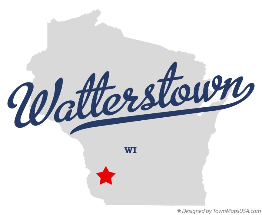 Map of Watterstown Wisconsin WI