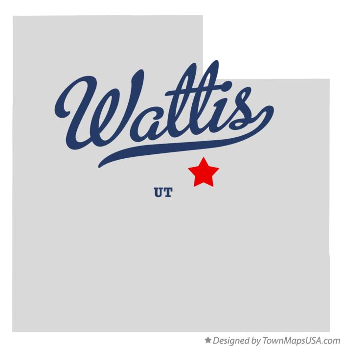 Map of Wattis Utah UT