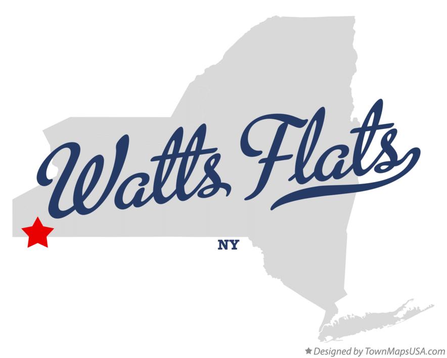 Map of Watts Flats New York NY
