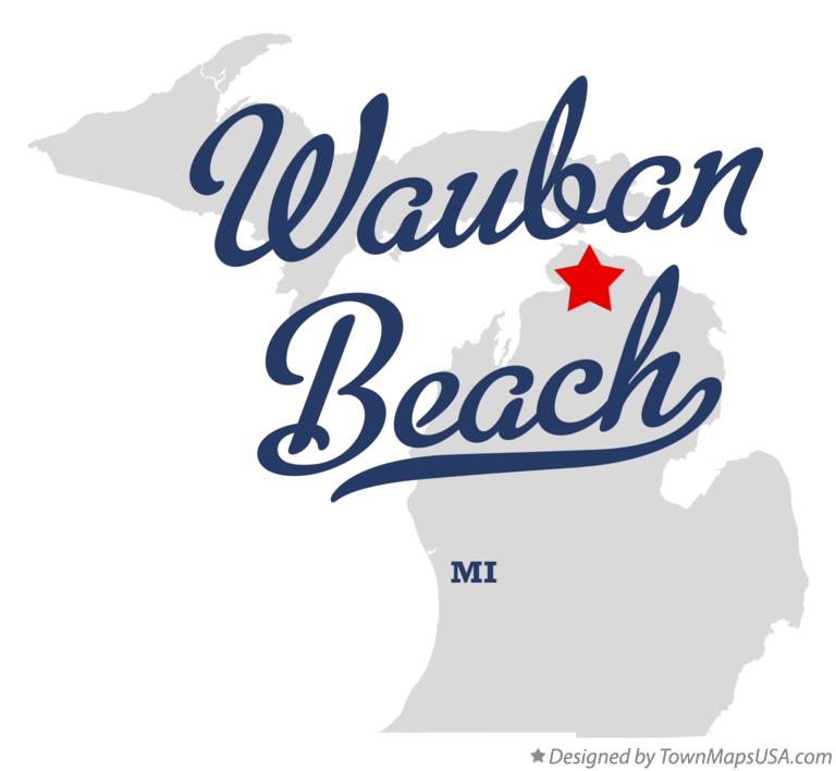 Map of Wauban Beach Michigan MI