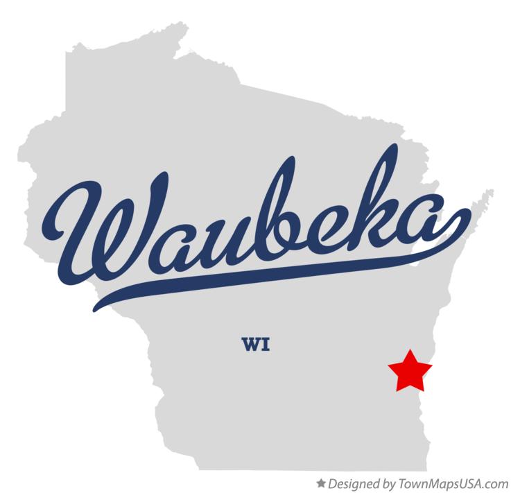 Map of Waubeka Wisconsin WI