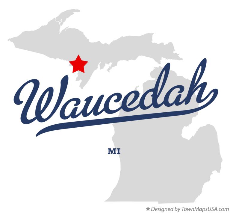 Map of Waucedah Michigan MI