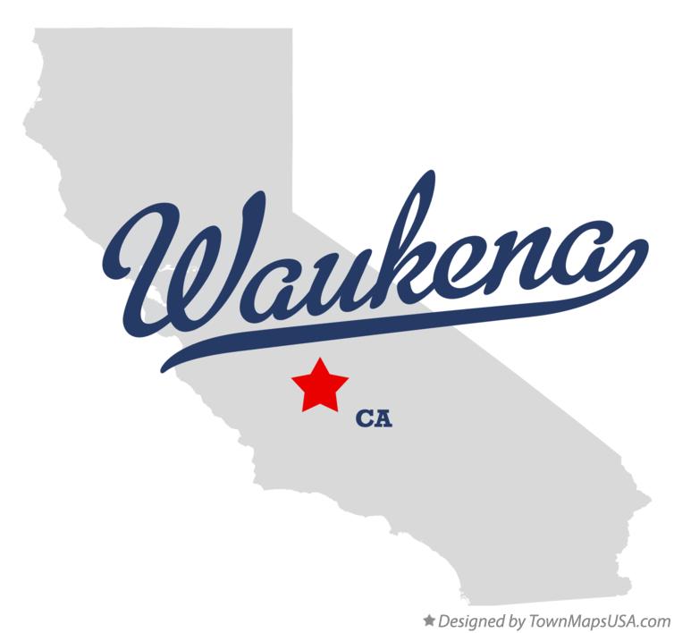 Map of Waukena California CA