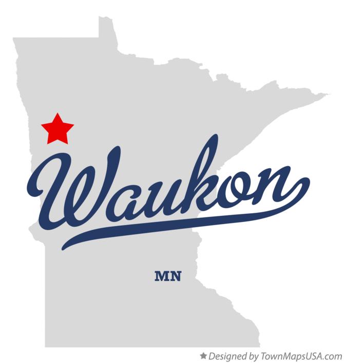 Map of Waukon Minnesota MN