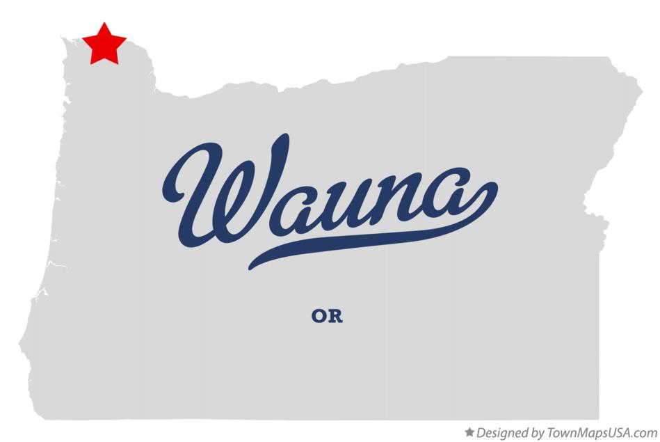 Map of Wauna Oregon OR