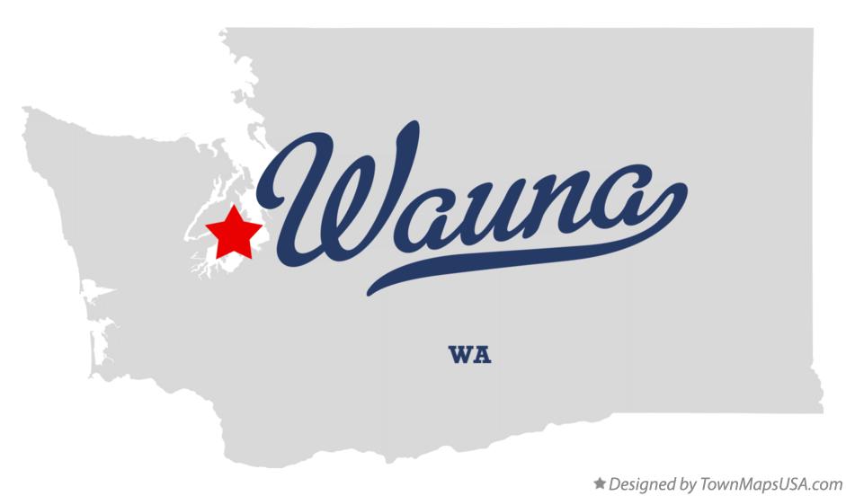 Map of Wauna Washington WA