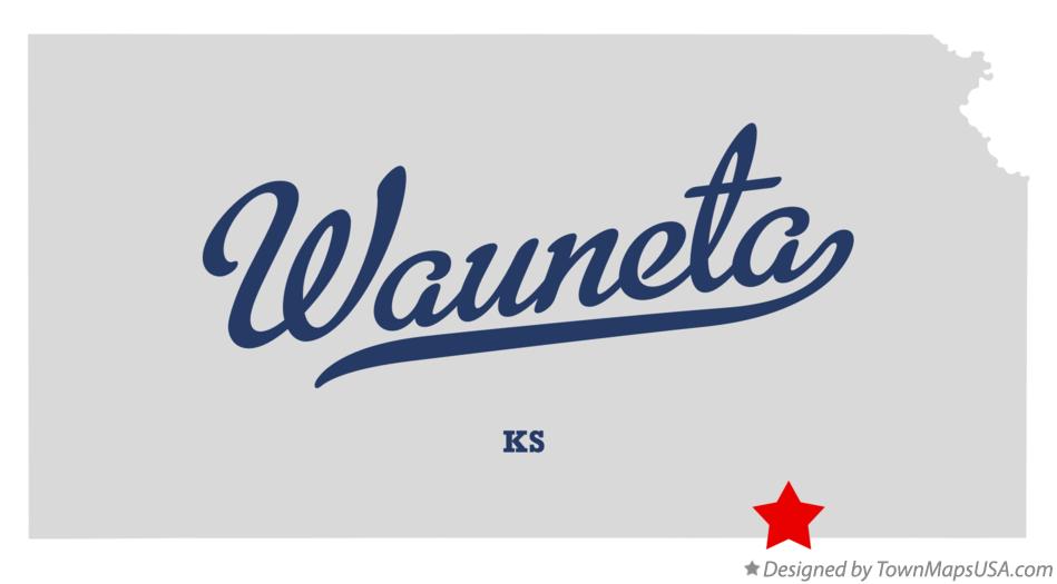 Map of Wauneta Kansas KS