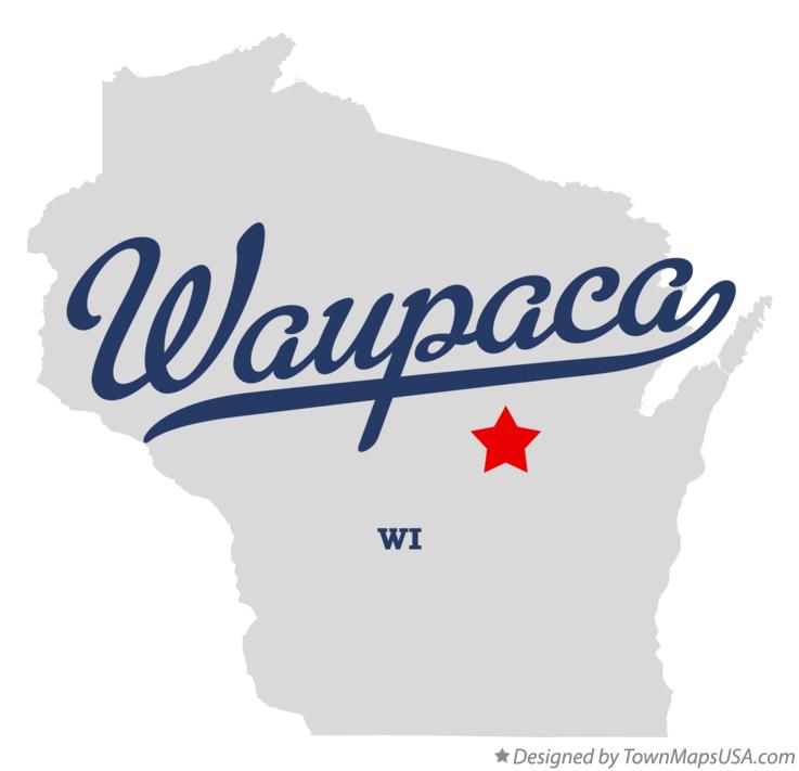 Map of Waupaca Wisconsin WI