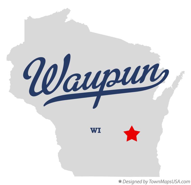 Map of Waupun Wisconsin WI