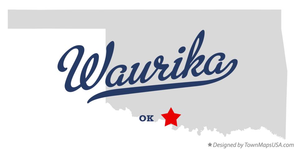 Map of Waurika Oklahoma OK