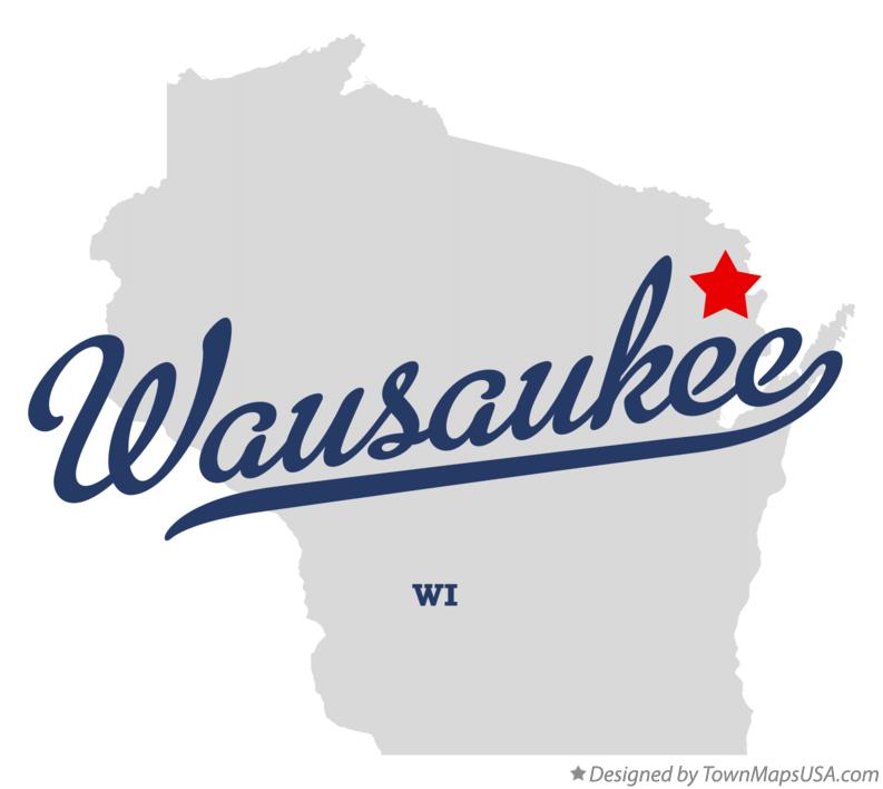 Map of Wausaukee Wisconsin WI