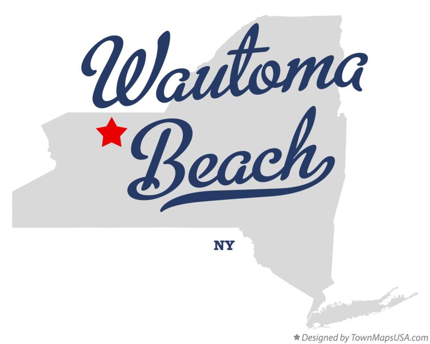 Map of Wautoma Beach New York NY
