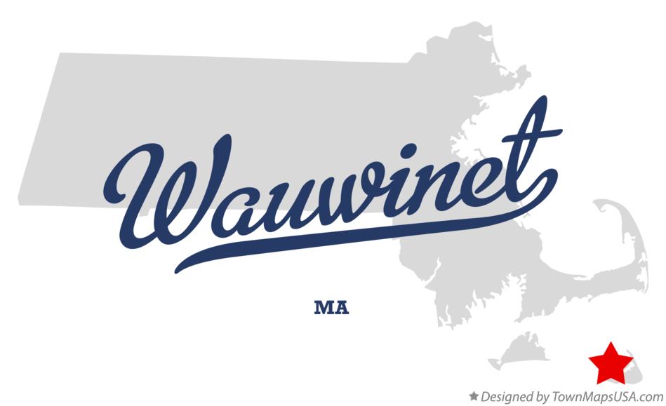 Map of Wauwinet Massachusetts MA
