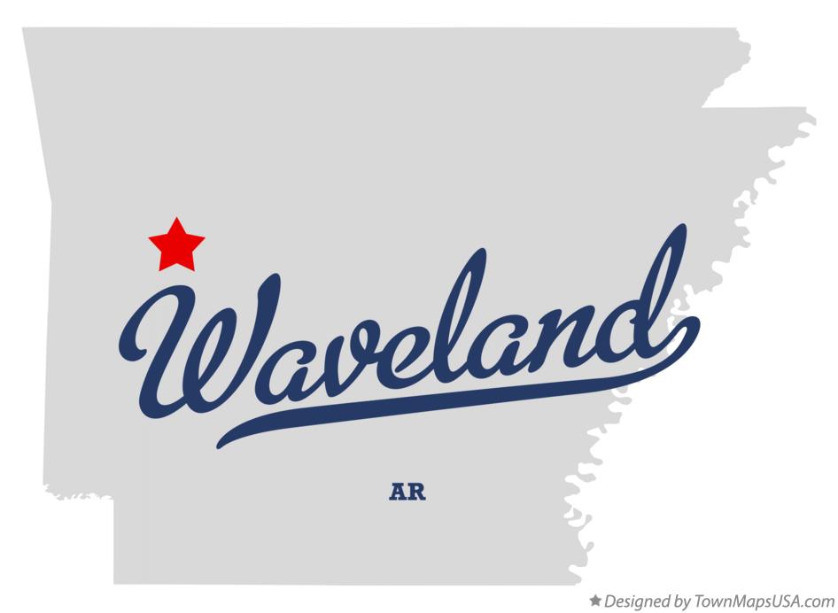 Map of Waveland Arkansas AR