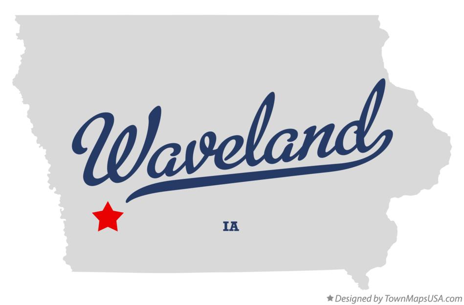 Map of Waveland Iowa IA