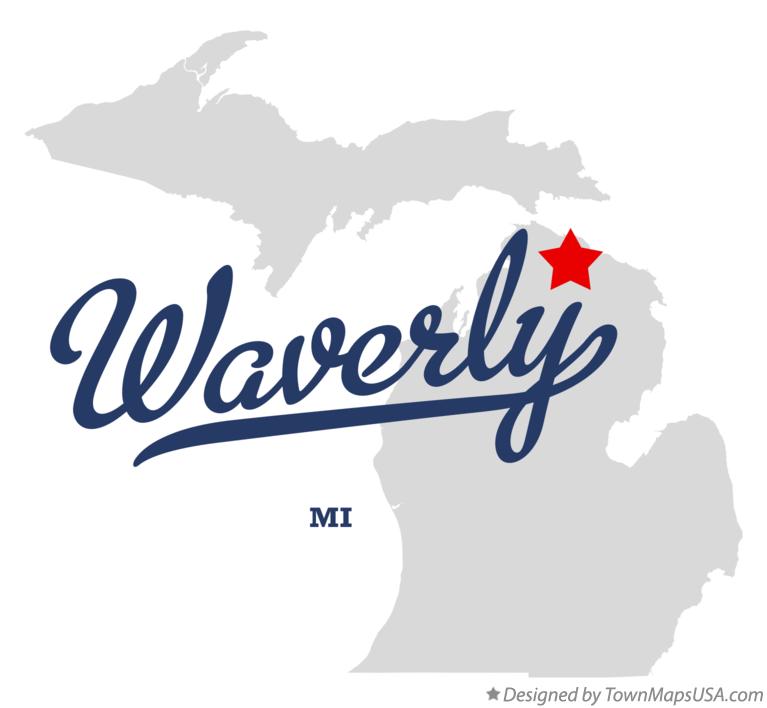 Map of Waverly Michigan MI
