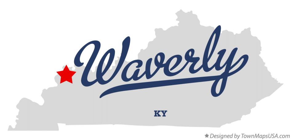 Map of Waverly Kentucky KY