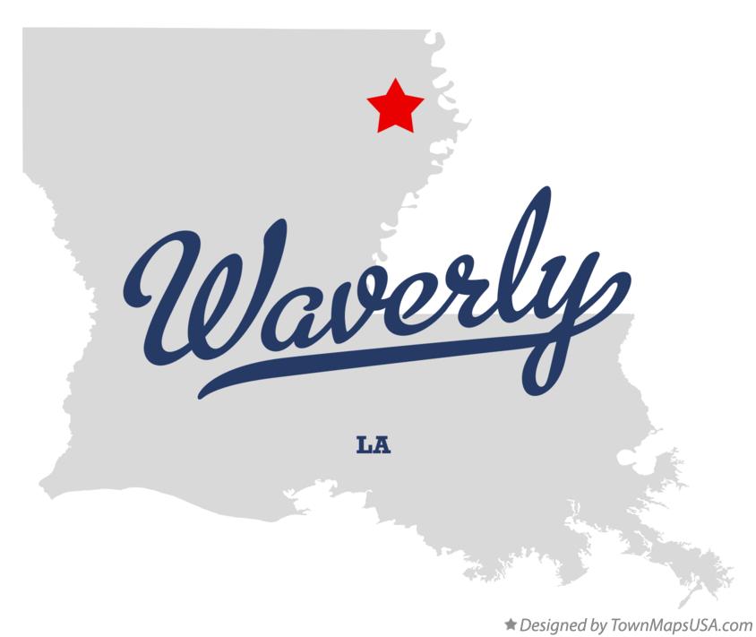Map of Waverly Louisiana LA