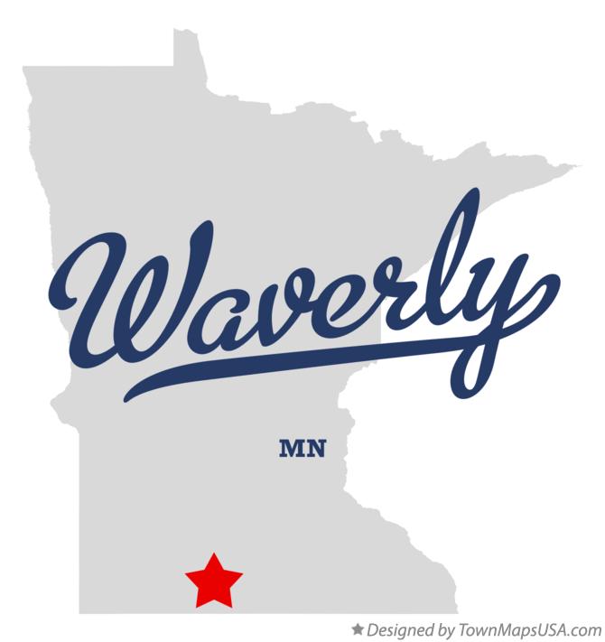 Map of Waverly Minnesota MN