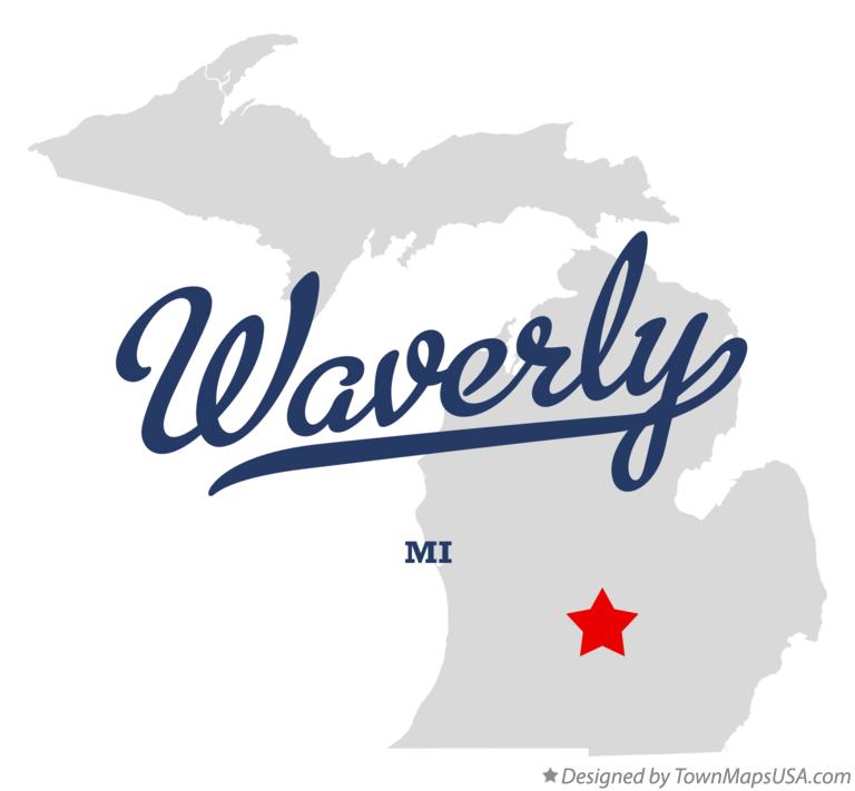 Map of Waverly Michigan MI
