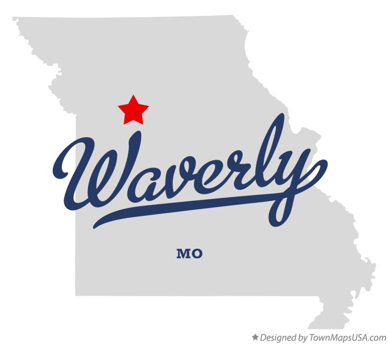 Map of Waverly Missouri MO