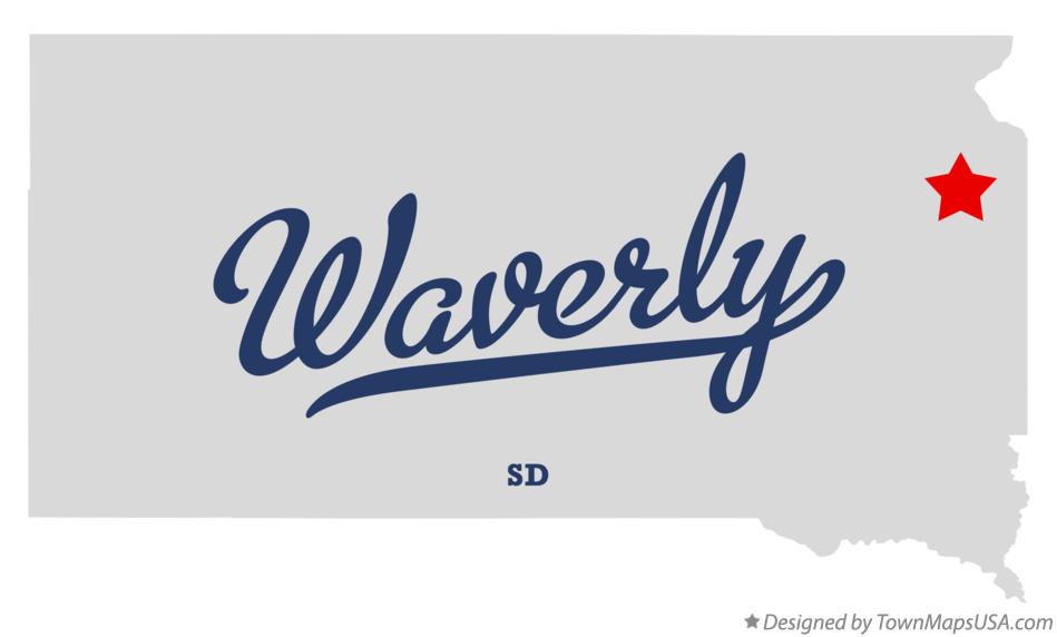 Map of Waverly South Dakota SD