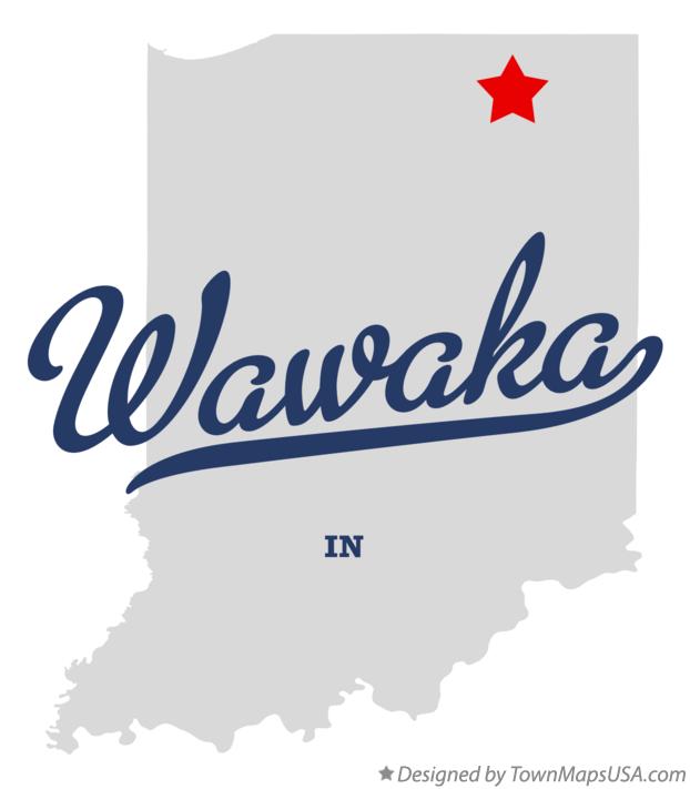 Map of Wawaka Indiana IN