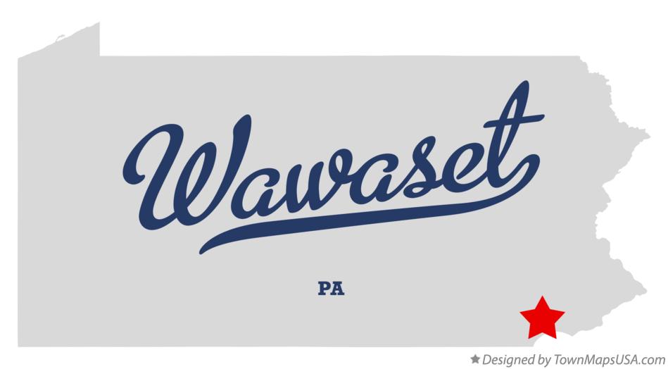 Map of Wawaset Pennsylvania PA