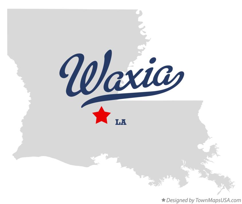 Map of Waxia Louisiana LA