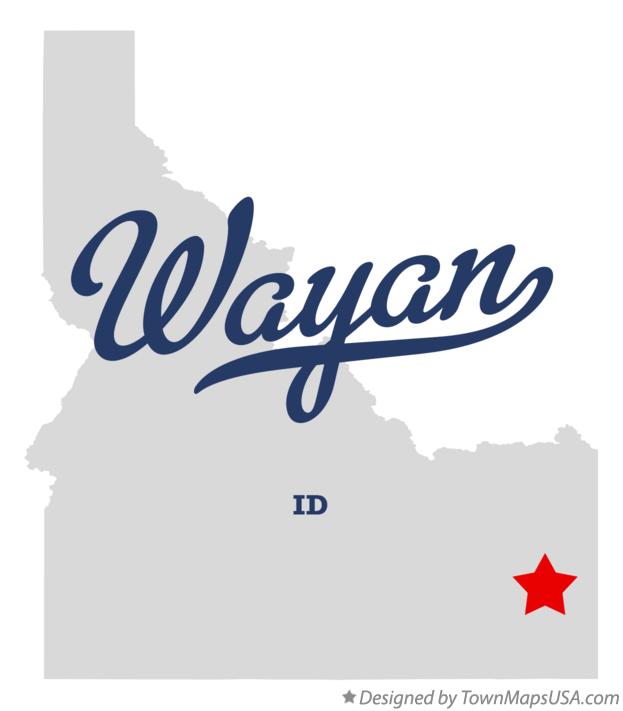 Map of Wayan Idaho ID