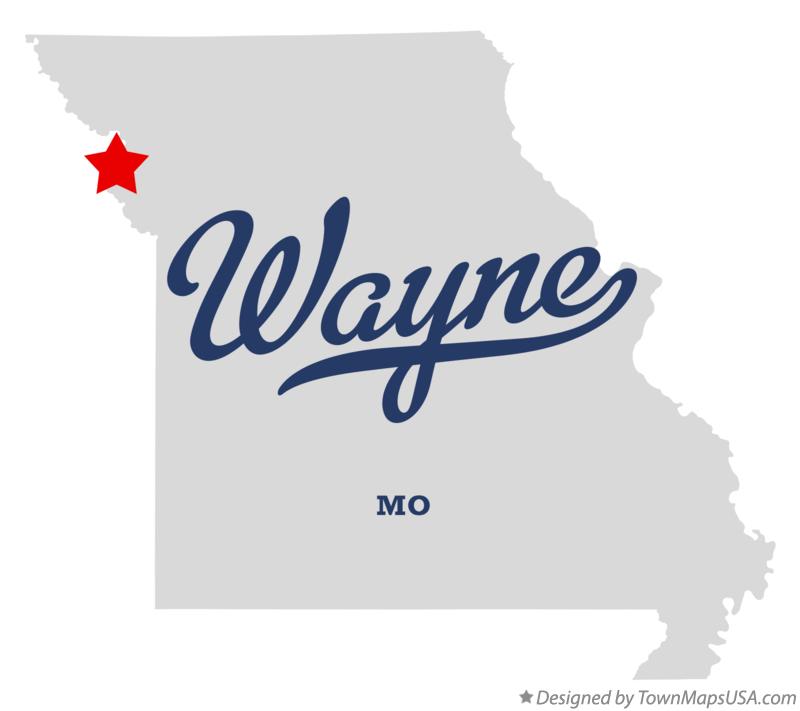 Map of Wayne Missouri MO