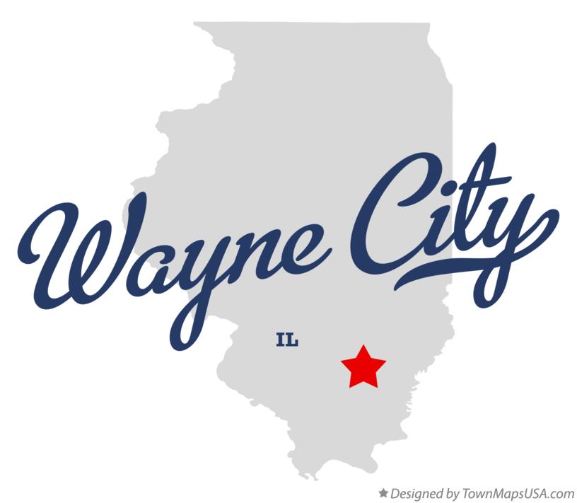 Map of Wayne City Illinois IL