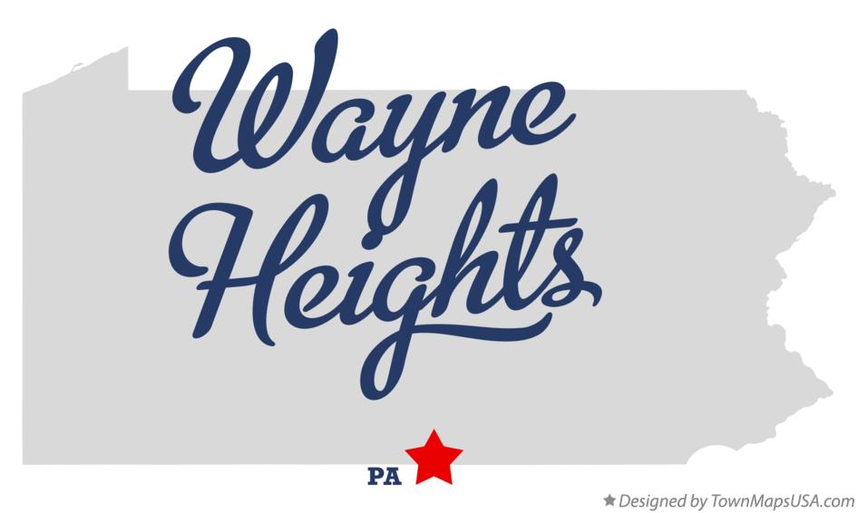 Map of Wayne Heights Pennsylvania PA