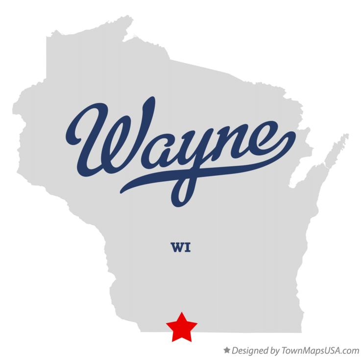 Map of Wayne Wisconsin WI