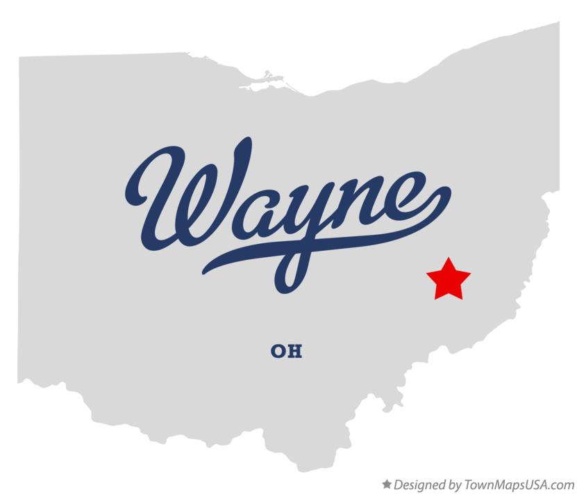 Map of Wayne Ohio OH